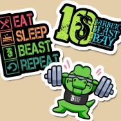 3 Pack of Beast Stickers